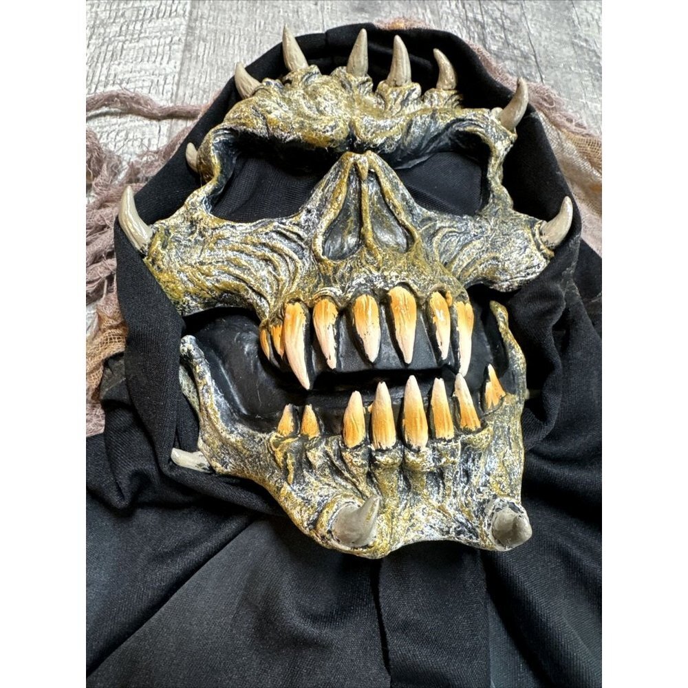 Vintage Ghoul Mask Crypt Creature Skeleton Skull Easter Unlimited 8517 Halloween - Picture 2 of 9